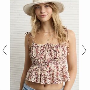 American Eagle AE Tie Strap Corset Tank Top Size Medium